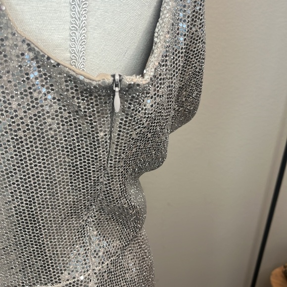 Bebe sequin jumpsuit with drape back - Picture 3 of 4